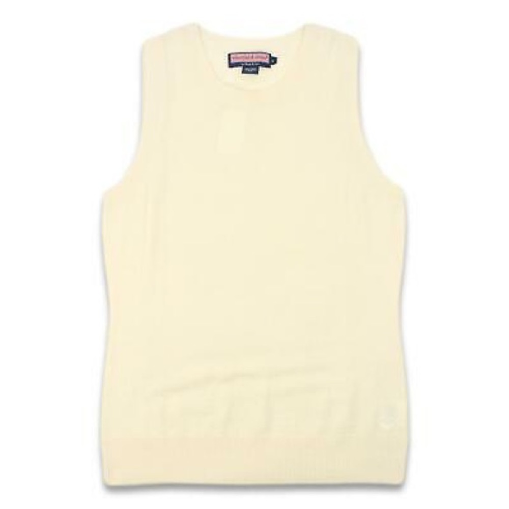 NWT 100% MERINO WOOL XL Vineyard Vines Womens Sweater Vest in Seasalt